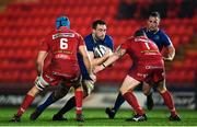 9 March 2018; Jack Conan of Leinster in action against Tadhg Beirne, left, and Phil Price of Scarlets during the Guinness PRO14 Round 17 match between Scarlets and Leinster at Parc Y Scarlets in Llanelli, Wales. Photo by Ramsey Cardy/Sportsfile