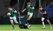 9 March 2018; Matthew Dalton of Ireland is tackled by Martin Hughes during the U20 Six Nations Rugby Championship match between Ireland and Scotland at Donnybrook Stadium in Dublin. Photo by David Fitzgerald/Sportsfile
