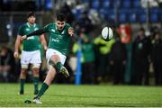 9 March 2018; Harry Byrne of Ireland kicks a penalty during the U20 Six Nations Rugby Championship match between Ireland and Scotland at Donnybrook Stadium in Dublin. Photo by David Fitzgerald/Sportsfile