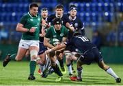 9 March 2018; Angus Curtis of Ireland is tackled by Ross Thompson during the U20 Six Nations Rugby Championship match between Ireland and Scotland at Donnybrook Stadium in Dublin. Photo by David Fitzgerald/Sportsfile