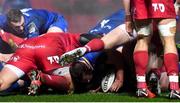 9 March 2018; Ed Byrne of Leinster scores his side's first try during the Guinness PRO14 Round 17 match between Scarlets and Leinster at Parc Y Scarlets in Llanelli, Wales. Photo by Ramsey Cardy/Sportsfile