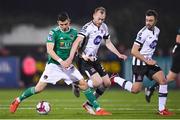 9 March 2018; Graham Cummins of Cork City in action against Chris Shields of Dundalk during the SSE Airtricity League Premier Division match between Dundalk and Cork City at Oriel Park in Dundalk, Louth. Photo by Stephen McCarthy/Sportsfile