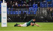 9 March 2018; Jack O'Sullivan of Ireland scores his side's fourth try during the U20 Six Nations Rugby Championship match between Ireland and Scotland at Donnybrook Stadium in Dublin. Photo by David Fitzgerald/Sportsfile