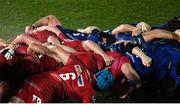 9 March 2018; A general view of a scrum during the Guinness PRO14 Round 17 match between Scarlets and Leinster at Parc Y Scarlets in Llanelli, Wales. Photo by Ramsey Cardy/Sportsfile