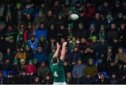 9 March 2018; Matthew Dalton of Ireland wins possession in a lineout during the U20 Six Nations Rugby Championship match between Ireland and Scotland at Donnybrook Stadium in Dublin. Photo by David Fitzgerald/Sportsfile