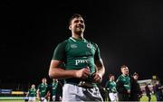 9 March 2018; Jack O'Sullivan of Ireland leaves the field with his man of the match award following his side's victory in the U20 Six Nations Rugby Championship match between Ireland and Scotland at Donnybrook Stadium in Dublin. Photo by David Fitzgerald/Sportsfile