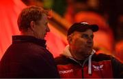 9 March 2018; Leinster head coach Leo Cullen, left, and Scarlets head coach Wayne Pivac following the Guinness PRO14 Round 17 match between Scarlets and Leinster at Parc Y Scarlets in Llanelli, Wales. Photo by Ramsey Cardy/Sportsfile