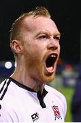 9 March 2018; Chris Shields of Dundalk celebrates following the SSE Airtricity League Premier Division match between Dundalk and Cork City at Oriel Park in Dundalk, Louth. Photo by Stephen McCarthy/Sportsfile