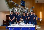9 March 2018; Leinster players, from left, Tom Daly, Rhys Ruddock, Isa Nacewa, Eimear Corri, Luke McGrath, Josh Van der Flier and Cathal Marsh at the Leinster School of Excellence launch in Leinster Rugby HQ, UCD, Belfield, Dublin. Celebrating 21 Years of Excellence at the Bank of Ireland School of Excellence Launch for 2018, for further details check out: leinsterrugby.ie/soe. Photo by David Fitzgerald/Sportsfile