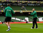 10 March 2018; Captain Rory Best, right, and Iain Henderson of Ireland warm up prior to the NatWest Six Nations Rugby Championship match between Ireland and Scotland at the Aviva Stadium in Dublin. Photo by Brendan Moran/Sportsfile