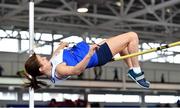 10 March 2018; Siobhéal Murray of Ratoath A.C., Co Meath, competing in the F50 High Jump during the Irish Life Health National Masters Indoor Championships at Athlone IT in Athlone, Co Westmeath. Photo by Sam Barnes/Sportsfile