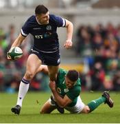 10 March 2018; Blair Kinghorn of Scotland in action against Jacob Stockdale of Ireland during the NatWest Six Nations Rugby Championship match between Ireland and Scotland at the Aviva Stadium in Dublin. Photo by Stephen McCarthy/Sportsfile