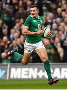 10 March 2018; Jacob Stockdale of Ireland on his way to scoring his side's first try during the NatWest Six Nations Rugby Championship match between Ireland and Scotland at the Aviva Stadium in Dublin. Photo by Ramsey Cardy/Sportsfile