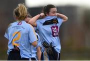 10 March 2018; Niamh Ryan of UCD dejected after the Gourmet Food Parlour HEC O'Connor Cup semi-final match between Dublin City University and University College Dublin at IT Blanchardstown in Blanchardstown, Dublin. Photo by Piaras Ó Mídheach/Sportsfile