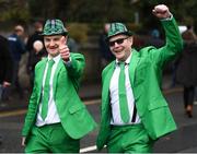 10 March 2018; Ireland supporters make their way to the stadium prior to the NatWest Six Nations Rugby Championship match between Ireland and Scotland at the Aviva Stadium in Dublin. Photo by Stephen McCarthy/Sportsfile