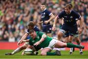 10 March 2018; Tadhg Furlong of Ireland in action against John Barclay of Scotland during the NatWest Six Nations Rugby Championship match between Ireland and Scotland at the Aviva Stadium in Dublin. Photo by Stephen McCarthy/Sportsfile
