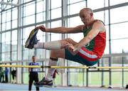 10 March 2018: Patrick Moran of Mayo A.C., Co Mayo, competing in the M60 High Jump during the Irish Life Health National Masters Indoor Championships at Athlone IT in Athlone, Co Westmeath. Photo by Sam Barnes/Sportsfile