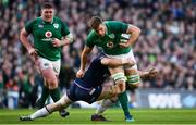 10 March 2018; Jordi Murphy of Ireland is tackled by John Barclay of Scotland during the NatWest Six Nations Rugby Championship match between Ireland and Scotland at the Aviva Stadium in Dublin. Photo by Ramsey Cardy/Sportsfile