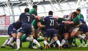 10 March 2018; Sean Cronin of Ireland scores his side's fourth try during the NatWest Six Nations Rugby Championship match between Ireland and Scotland at the Aviva Stadium in Dublin. Photo by Ramsey Cardy/Sportsfile