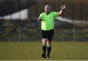 10 March 2018; Referee Keith Delahunty during the Gourmet Food Parlour HEC O'Connor Cup semi-final match between University of Limerick and University College Cork at IT Blanchardstown in Blanchardstown, Dublin. Photo by Piaras Ó Mídheach/Sportsfile