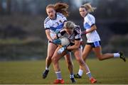 10 March 2018; Fiona Doherty of IT Sligo in action against Blaithin Mackin of UUJ during the Gourmet Food Parlour HEC Lynch Cup Final match between University of Ulster Jordanstown and Institute of Technology Sligo at IT Blanchardstown in Blanchardstown, Dublin. Photo by David Fitzgerald/Sportsfile