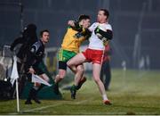 10 March 2018; Colm Cavanagh of Tyrone in action against Jamie Brennan of Donegal during the Allianz Football League Division 1 Round 5 match between Tyrone and Donegal at Healy Park in Omagh, Co Tyrone. Photo by Oliver McVeigh/Sportsfile