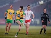 10 March 2018; Eaoghan Bán Gallagher of Donegal kicks a point during the Allianz Football League Division 1 Round 5 match between Tyrone and Donegal at Healy Park in Omagh, Co Tyrone. Photo by Oliver McVeigh/Sportsfile
