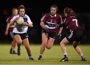 10 March 2018; Áine Nash of IT Tralee in action against Aislinn McFarland and Niamh McGirr, right, of St Mary's during the Gourmet Food Parlour HEC Moynihan Cup Final match between St Mary's Belfast and Institute of Technology Tralee at the GAA National Games Development Centre in Abbotstown, Dublin. Photo by Piaras Ó Mídheach/Sportsfile