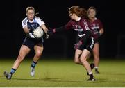 10 March 2018; Laura Clarke of IT Tralee in action against Niamh McGirr of St Mary's during the Gourmet Food Parlour HEC Moynihan Cup Final match between St Mary's Belfast and Institute of Technology Tralee at the GAA National Games Development Centre in Abbotstown, Dublin. Photo by Piaras Ó Mídheach/Sportsfile