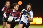 10 March 2018; Aoibhean Jones of St Mary's in action against Ciara Colbert of IT Tralee during the Gourmet Food Parlour HEC Moynihan Cup Final match between St Mary's Belfast and Institute of Technology Tralee at the GAA National Games Development Centre in Abbotstown, Dublin. Photo by Piaras Ó Mídheach/Sportsfile