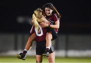 10 March 2018; Aine McAlister, right, and Hannah Lydon of St Mary's celebrate after the Gourmet Food Parlour HEC Moynihan Cup Final match between St Mary's Belfast and Institute of Technology Tralee at the GAA National Games Development Centre in Abbotstown, Dublin. Photo by Piaras Ó Mídheach/Sportsfile