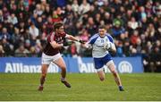11 March 2018; Conor McManus of Monaghan in action against Gary O'Donnell of Galway during the Allianz Football League Division 1 Round 5 match between Galway and Monaghan at Pearse Stadium in Galway. Photo by Aaron Greene/Sportsfile