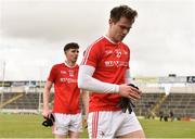 11 March 2018; James Stewart, right, and Ciaran Downey, both of Louth, leave the field following the Allianz Football League Division 2 Round 5 match between Tipperary and Louth at Semple Stadium in Thurles, Co Tipperary. Photo by Sam Barnes/Sportsfile