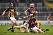 11 March 2018; Jack O'Connor of Wexford in action against Richie Leahy of Kilkenny during the Allianz Hurling League Division 1A Round 5 match between Kilkenny and Wexford at Nowlan Park in Kilkenny. Photo by Brendan Moran/Sportsfile