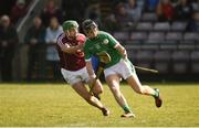 11 March 2018; Barry Murphy of Limerick in action against Adrian Touhy of Galway during the Allianz Hurling League Division 1B Round 5 match between Galway and Limerick at Pearse Stadium in Galway. Photo by Diarmuid Greene/Sportsfile