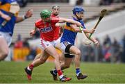 11 March 2018; John McGrath of Tipperary in action against Darren Browne of Cork during the Allianz Hurling League Division 1A Round 5 match between Tipperary and Cork at Semple Stadium in Thurles, Co Tipperary. Photo by Sam Barnes/Sportsfile