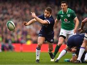10 March 2018; Greig Laidlaw of Scotland during the NatWest Six Nations Rugby Championship match between Ireland and Scotland at the Aviva Stadium in Dublin. Photo by Brendan Moran/Sportsfile