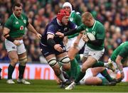 10 March 2018; Keith Earls of Ireland in action against Grant Gilchrist of Scotland during the NatWest Six Nations Rugby Championship match between Ireland and Scotland at the Aviva Stadium in Dublin. Photo by Brendan Moran/Sportsfile