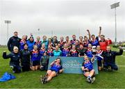 11 March 2018; WIT players celebrate with the cup after the Gourmet Food Parlour HEC Giles Cup Final match between DCU and WIT at the GAA National Games Development Centre in Abbotstown, Dublin. Photo by Eóin Noonan/Sportsfile