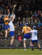 11 March 2018; David McInerney of Clare in action against Kevin Moran of Waterford during the Allianz Hurling League Division 1A Round 5 match between Waterford and Clare at Walsh Park in Waterford. Photo by Piaras Ó Mídheach/Sportsfile