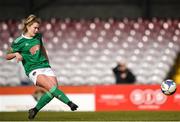11 March 2018; Saoirse Noonan of Cork City scores her side's second goal during the Continental Tyres Women’s National League match between Galway WFC and Cork City FC at Eamonn Deacy Park in Galway. Photo by Harry Murphy/Sportsfile