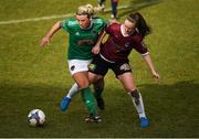 11 March 2018; Savannah McCarthy of Cork City in action against Tessa Mullins of Galway WFC during the Continental Tyres Women’s National League match between Galway WFC and Cork City FC at Eamonn Deacy Park in Galway. Photo by Harry Murphy/Sportsfile