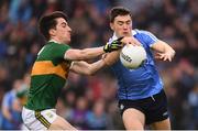 11 March 2018: Colm Basquel of Dublin in action against Brian Ó Beaglaoich of Kerry during the Allianz Football League Division 1 Round 5 match between Dublin and Kerry at Croke Park in Dublin. Photo by Stephen McCarthy/Sportsfile