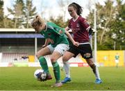 11 March 2018; Christina Dring of Cork City in action against Tessa Mullins of Galway WFC during the Continental Tyres Women’s National League match between Galway WFC and Cork City FC at Eamonn Deacy Park in Galway. Photo by Harry Murphy/Sportsfile