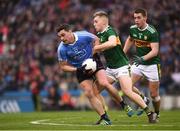 11 March 2018; Paddy Andrews of Dublin in action against Peter Crowley and Barry O’Sullivan, right, of Kerry during the Allianz Football League Division 1 Round 5 match between Dublin and Kerry at Croke Park in Dublin. Photo by Stephen McCarthy/Sportsfile