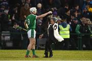 11 March 2018; Cian Lynch of Limerick celebrates with his mother Valerie at the final whistle after the Allianz Hurling League Division 1B Round 5 match between Galway and Limerick at Pearse Stadium in Galway. Photo by Diarmuid Greene/Sportsfile