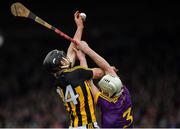 11 March 2018; Walter Walsh of Kilkenny catches the sliotar ahead of Liam Ryan of Wexford during the Allianz Hurling League Division 1A Round 5 match between Kilkenny and Wexford at Nowlan Park in Kilkenny. Photo by Brendan Moran/Sportsfile