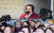 11 March 2018; RTE commentator Marty Morrissey commentates on the Allianz Hurling League Division 1A Round 5 match between Kilkenny and Wexford at Nowlan Park in Kilkenny. Photo by Brendan Moran/Sportsfile