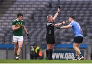 11 March 2018; John Small of Dublin receives a black card from referee Ciaran Branagan during the Allianz Football League Division 1 Round 5 match between Dublin and Kerry at Croke Park in Dublin. Photo by Stephen McCarthy/Sportsfile