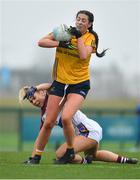 11 March 2018; Deirdre Geaney of DCU action against Laura Rogers of UL during the Gourmet Food Parlour HEC O'Connor Cup Final match between UL and DCU at the GAA National Games Development Centre in Abbotstown, Dublin. Photo by Eóin Noonan/Sportsfile